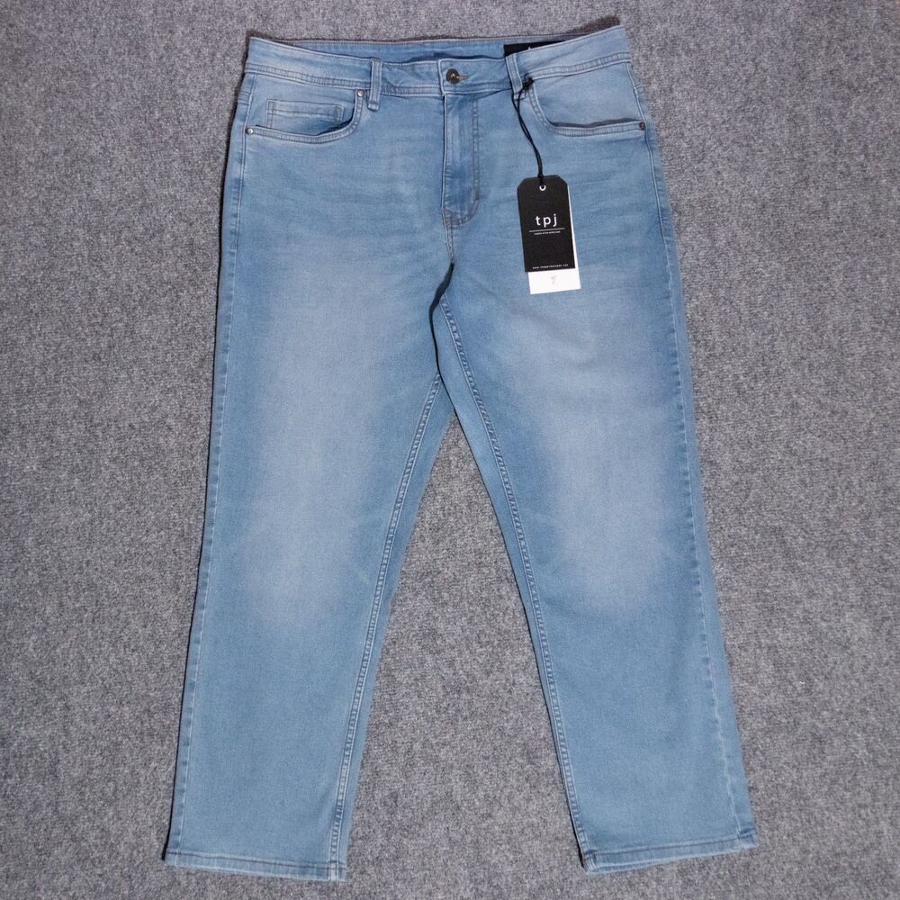 NWT The Perfect Jean NYC Athletic Fit Joker Light Blue Stretch Jeans Men’s 36x28